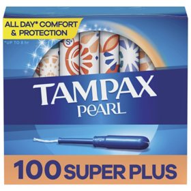 Tampax Pearl Super Plus, LeakGuard Protection, 50 ct., 2 pk.