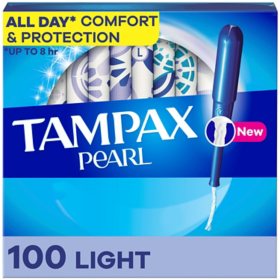 Tampax Pearl with LeakGuard Braid, Light, 50 ct., 2 pk.