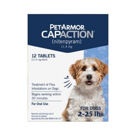 PetArmor CapAction Flea Tabs for Dogs, Choose Size