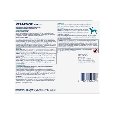 Petarmor plus flea and hot sale tick