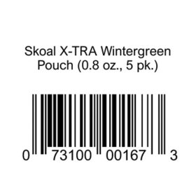 Skoal X-TRA Wintergreen Pouch 0.8 oz., 5 pk.