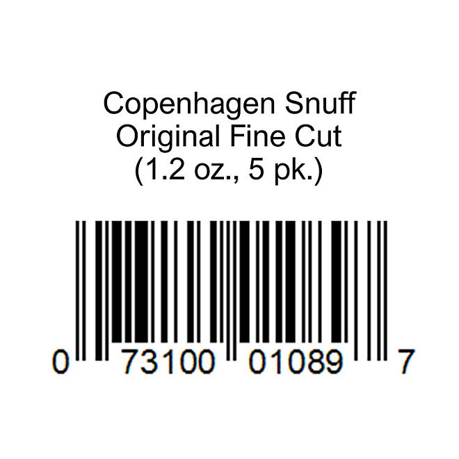 Copenhagen Snuff Original Fine Cut 1.2 oz., 5 pk.