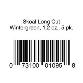 Skoal Long Cut Wintergreen, 1.2 oz., 5 pk. 