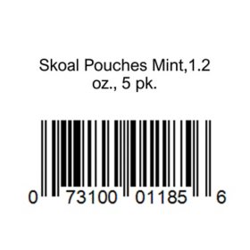 Skoal Pouches Mint 1.2 oz., 5 pk. 