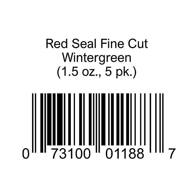 Red Seal Fine Cut Wintergreen 1.5 oz., 5 pk. 
