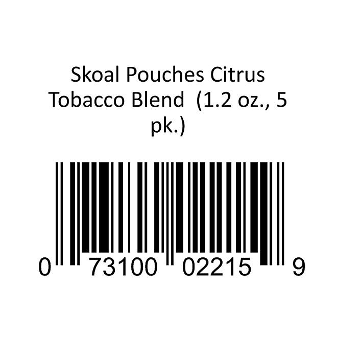 Skoal Pouches Citrus Tobacco Blend  (1.2 oz., 5 pk.) 