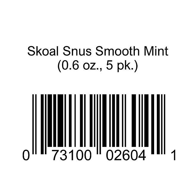 Skoal Snus Smooth Mint (0.6 oz., 5 pk.) 