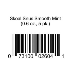 Skoal Snus Smooth Mint (0.6 oz., 5 pk.) 