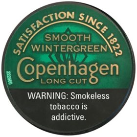 Copenhagen Long Cut Smooth Wintergreen 1.2 oz., 5 pk.