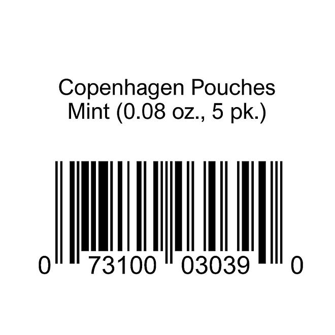 Copenhagen Pouches Mint 0.08 oz., 5 pk.
