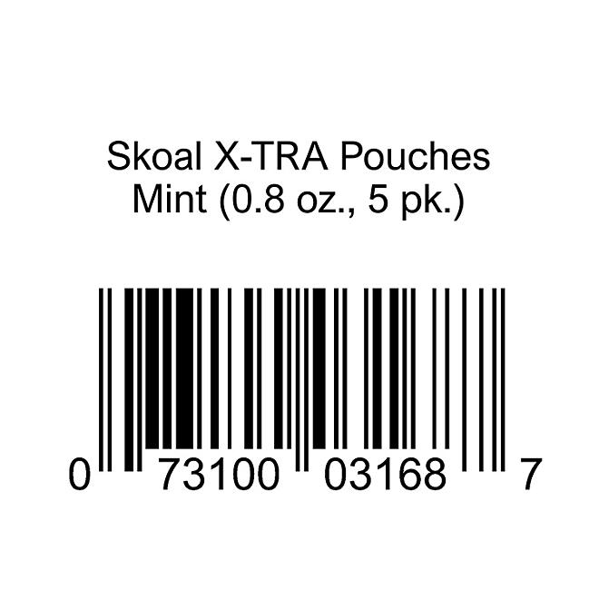 Skoal X-TRA PouchesMint (0.8 oz., 5 pk.) 