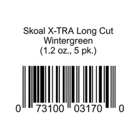 Skoal X-tra Long Cut, Wintergreen (5-can roll)