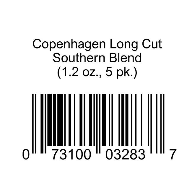 Copenhagen Long Cut Southern Blend 1.2 oz., 5 pk.