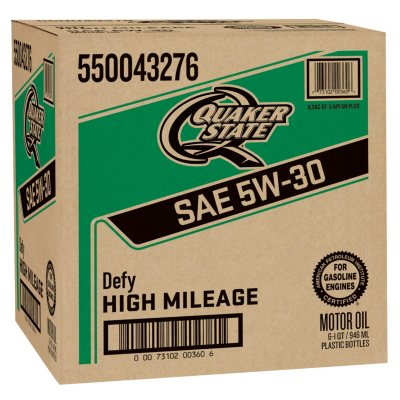 Quaker State High Mileage SAE 5W30 Motor Oil (6pack/1 quart bottles