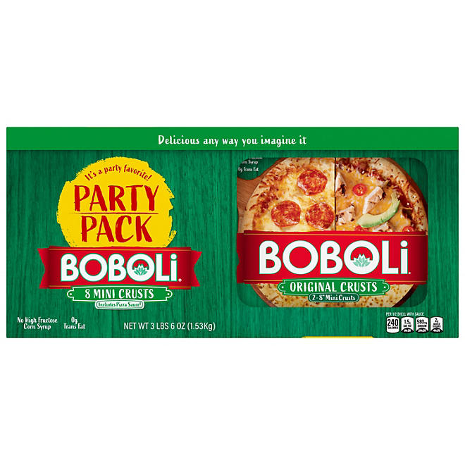 Boboli Party Pack Mini Pizza Crust & Sauce Kit 54 oz., 8 pk.