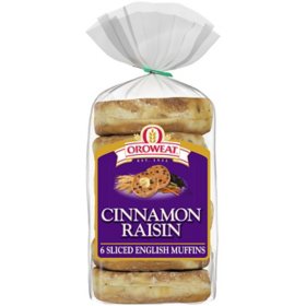 Oroweat Cinnamon Raisin English Muffins 14.5oz