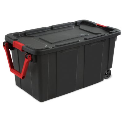 Member's Mark 40 Gallon Heavy-Duty Storage Tote, Black/Yellow