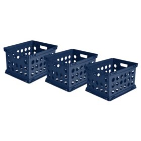Sterilite File Crates, Assorted Colors - 3 Pack 