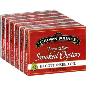 Crown Prince Smoked Oysters - 6/3.75oz