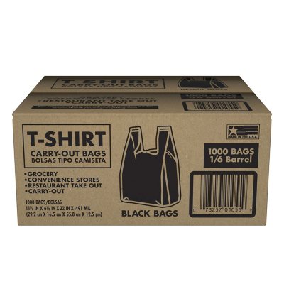 9x12 Black Plastic Bags (1,000 pcs.)