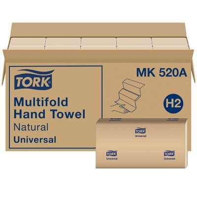 Tork Multifold 1-Ply Natural Hand Towel, 16 pks., 250 towels/pack