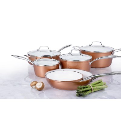 Oneida 10-Piece Copper Finish Ceramic Cookware Set - Sam�s Club