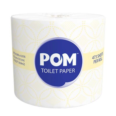 POM Bath Tissue, Septic Safe, 2-Ply, White 473 sheets/roll, 45