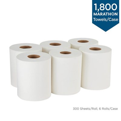 6 Jumbo XL Kitchen Roll Towel 2 Ply Thick Absorbent Printed Design Centrefeed 