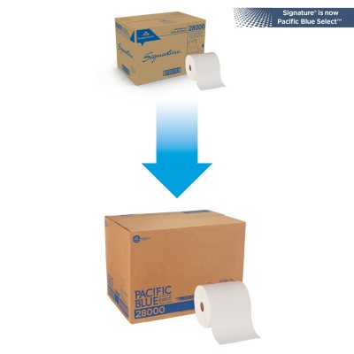 350 Feet 26401 12 Rolls Pacific Blue Basic Recycled Paper Towel Roll 