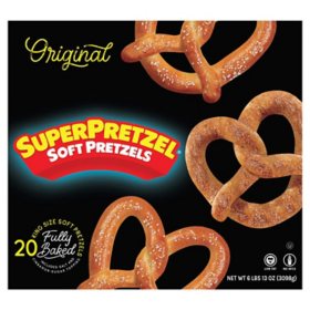 SuperPretzel Soft Pretzels, King Size, Frozen, 20 ct.