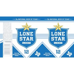 Lone Star Lager Beer, 12 fl. oz. can, 12 pk.