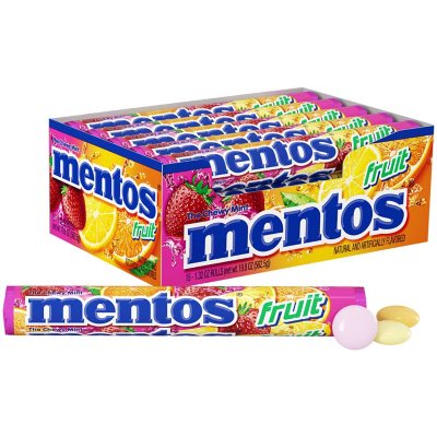 Mentos Licorice Mint Chewy Dragees 1.32-Ounce Rolls Maroc