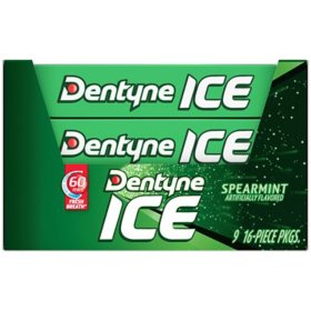 Dentyne Ice Spearmint Sugar Free Gum, 16 pcs., 9 pk.