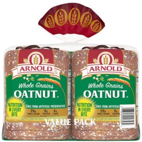 Arnold Whole Grains Oatnut Bread 24 oz., 2 pk.