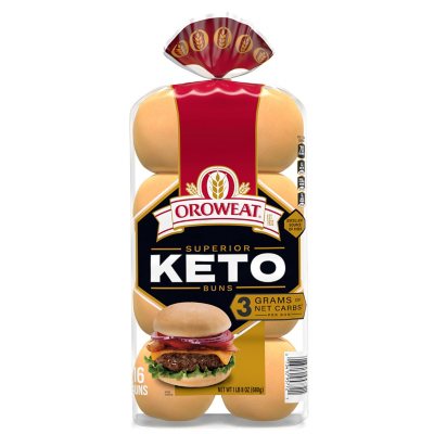 Oroweat Superior Keto Hamburger Buns (24oz/16ct) Sam's Club