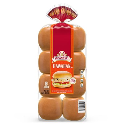 Brownberry Hawaiian Hamburger Buns 32 oz., 16 ct. Sam's Club