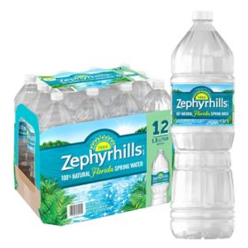 Zephyrhills 100% Natural Spring Water 1.5L / 12pk