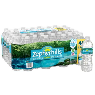Zephyrhills 100% Natural Spring Water, 8-Ounce Mini Plastic Bottles,  48/Pack (11475286)