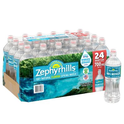 Zephyrhills 100% Natural Spring Water 700 ml, 24 pk. - Sam's Club