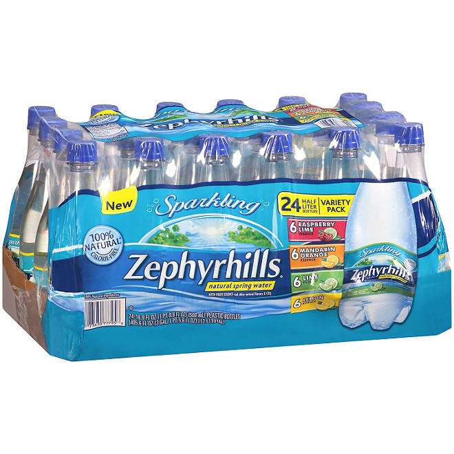 Zephyrhills Sparkling Water Variety Pack (16.9 oz. bottles, 24 pk.)