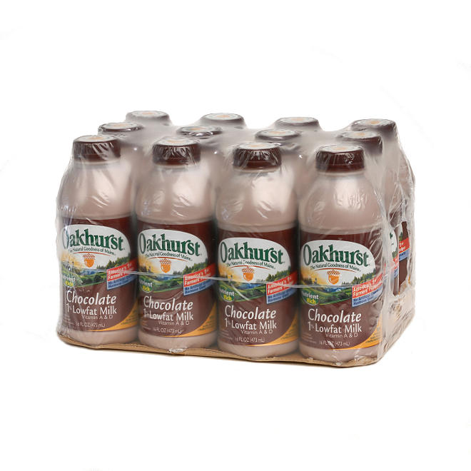 Oakhurst Lowfat Milk (16 oz. bottles, 12 ct.)