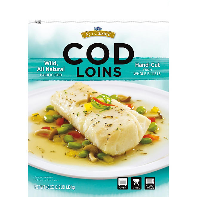 Sea Cuisine Premium Center-Cut Cod Loins (2.5 lbs.)