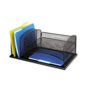 Safco Mesh Horizontal Desk Organizer Black Sam S Club