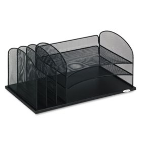 Safco Mesh Horizontal Desk Organizer Black Sam S Club