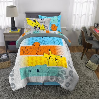 Pokemon Kids 5 Piece Bed In A Bag Bedding Set Twin Sam S Club