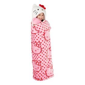 Kids 40x50 Hooded Throw, Plush with Sherpa Lining (Assorted Characters)