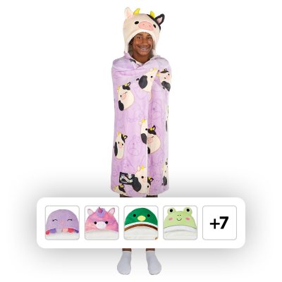 Squishmallows Hooded Throw (Assorted Styles) Connor Cow:- Connor Cow
