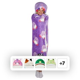 Squishmallows Hooded Throw, Assorted Designs 