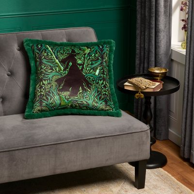 Wicked 22'x22' Decorative Pillow with Faux Fur, Magic Potions:- Magic Potions