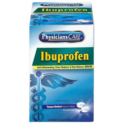 PhysiciansCare Ibuprofen Pain Reliever Medication, 200mg (2 tablets each,  50 pk.) - Sam's Club